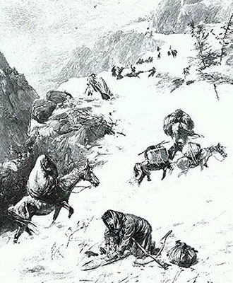 The Donner party stranded